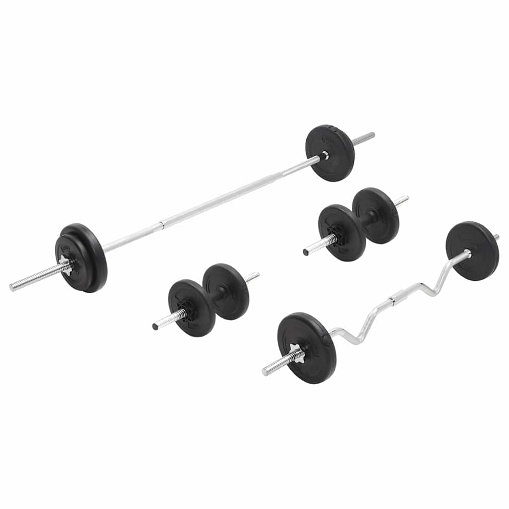 93589 vidaXL Barbell and Dumbbell Set 30 kg