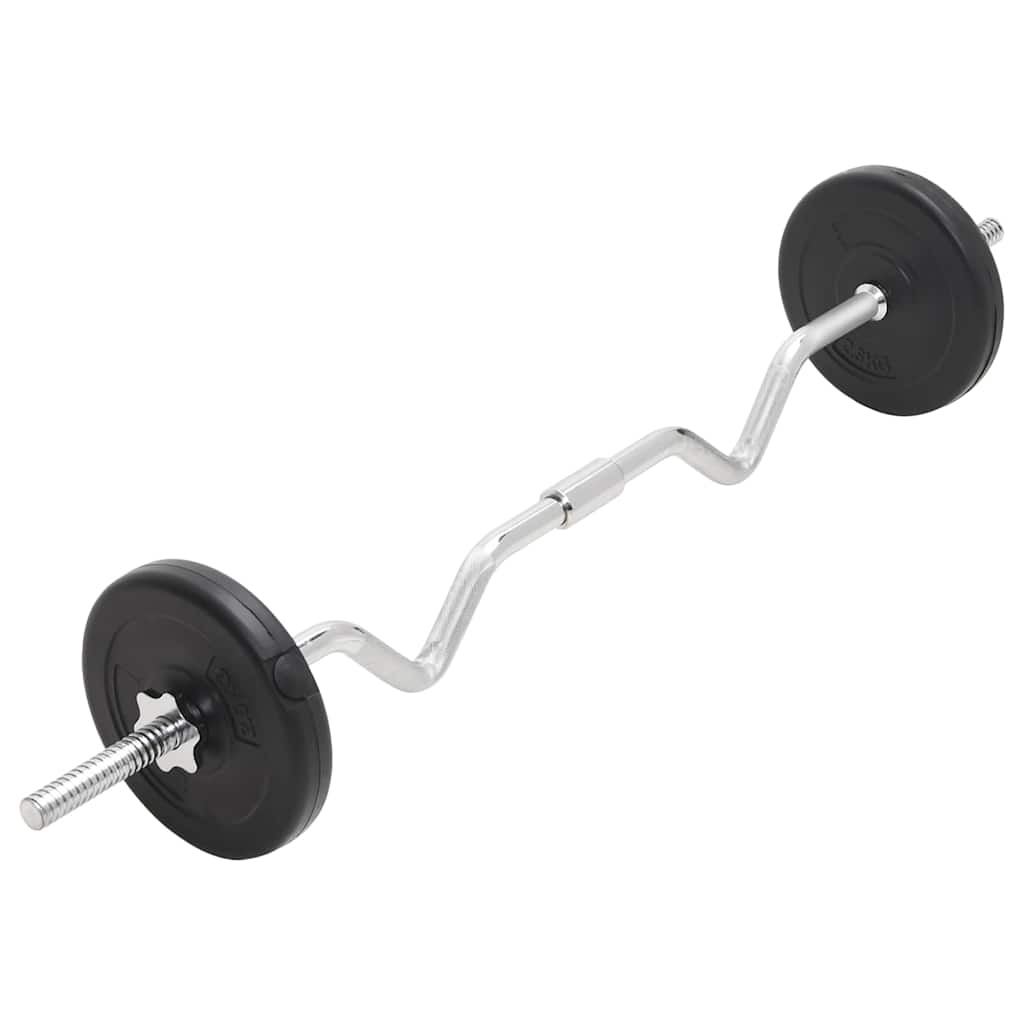 93589 vidaXL Barbell and Dumbbell Set 30 kg