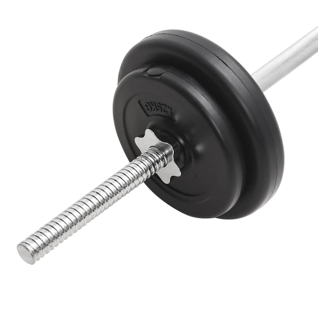93589 vidaXL Barbell and Dumbbell Set 30 kg