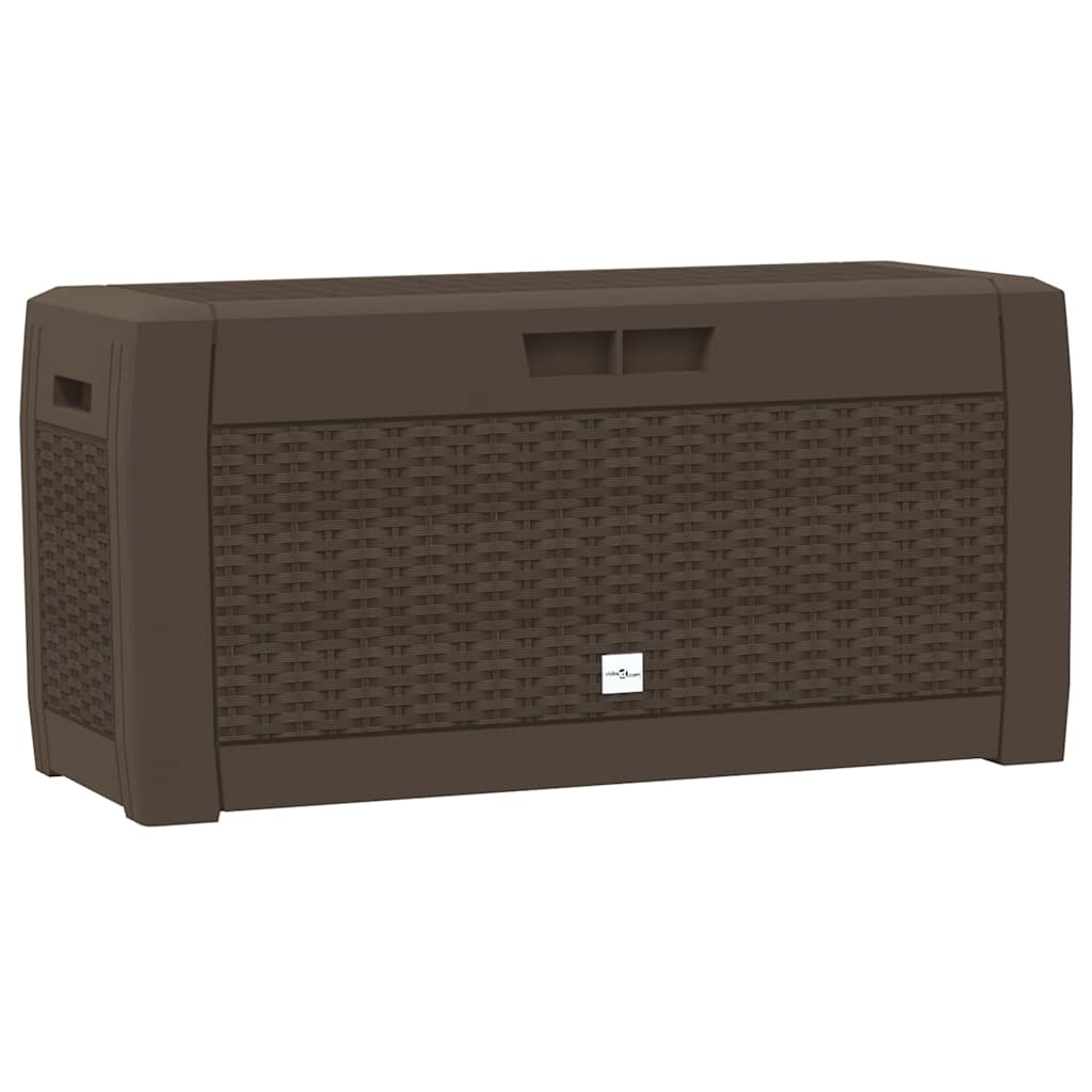 152196 vidaXL Garden Storage Box Brown 119x48x60 cm Polypropylene