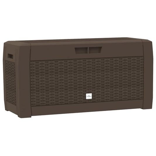 152196 vidaXL Garden Storage Box Brown 119x48x60 cm Polypropylene