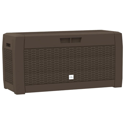 Garden Storage Box Brown 119x48x60 cm PP