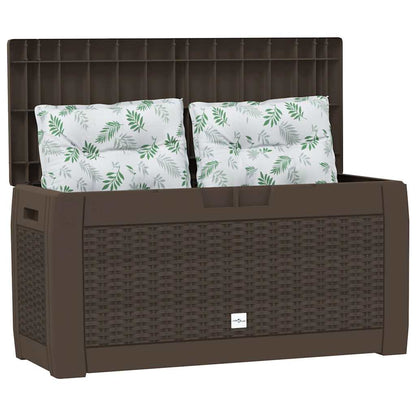 152196 vidaXL Garden Storage Box Brown 119x48x60 cm Polypropylene