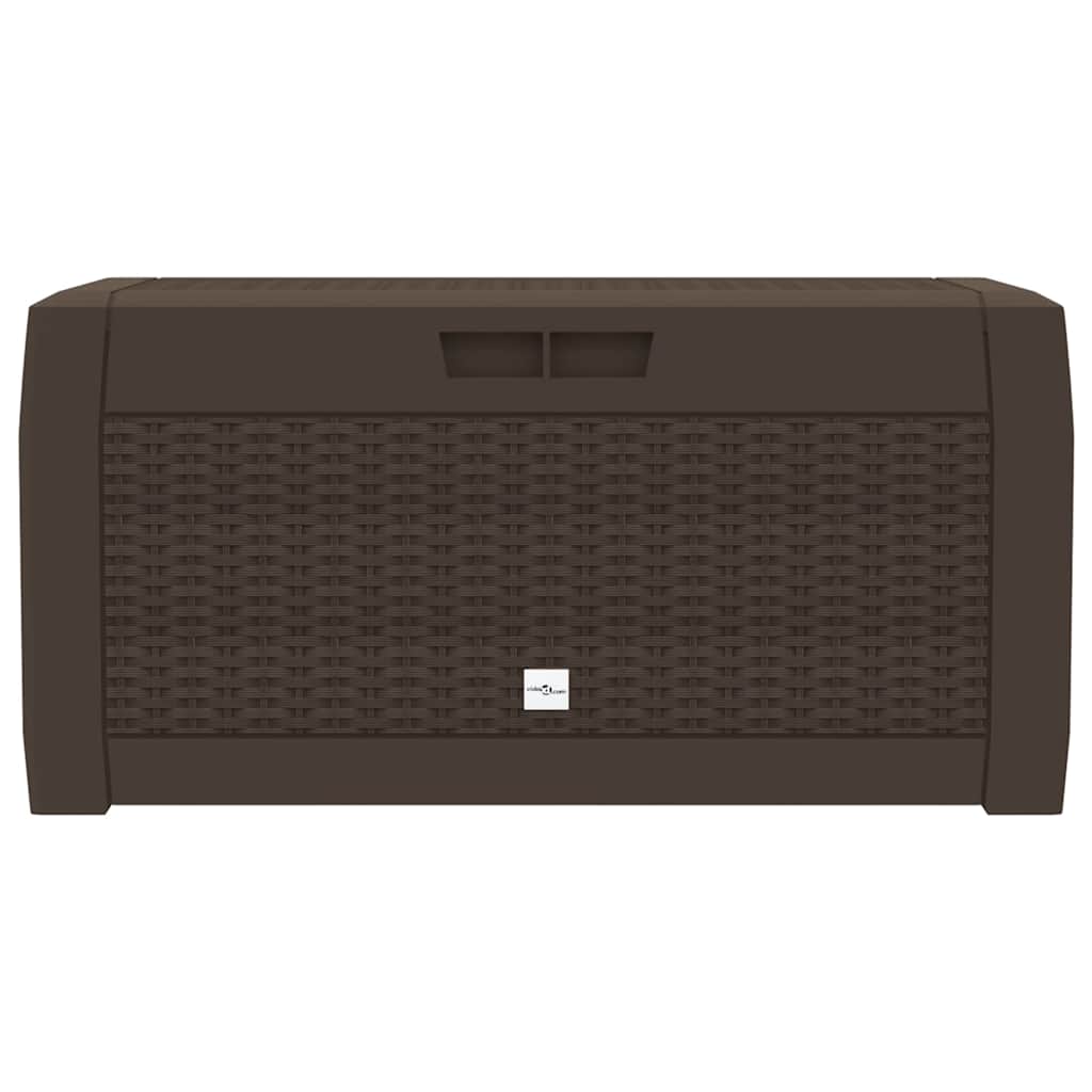 152196 vidaXL Garden Storage Box Brown 119x48x60 cm Polypropylene