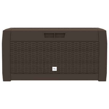 152196 vidaXL Garden Storage Box Brown 119x48x60 cm Polypropylene