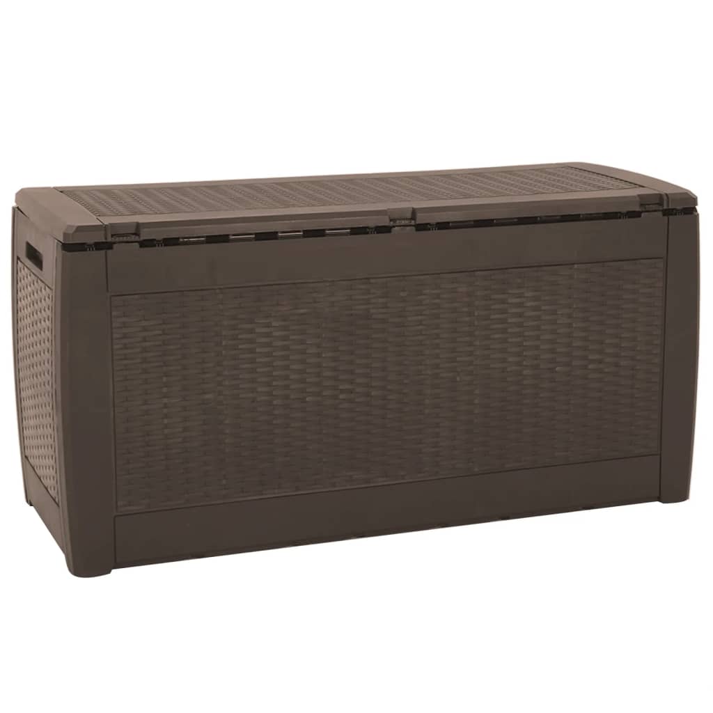 Garden Storage Box Brown 119x48x60 cm PP