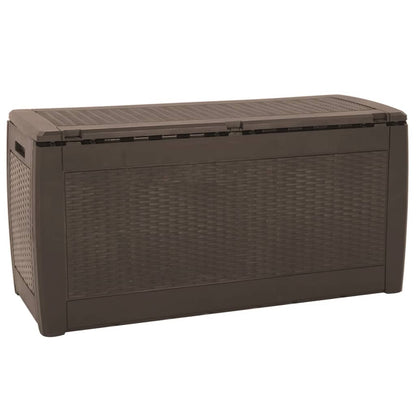 Garden Storage Box Brown 119x48x60 cm PP