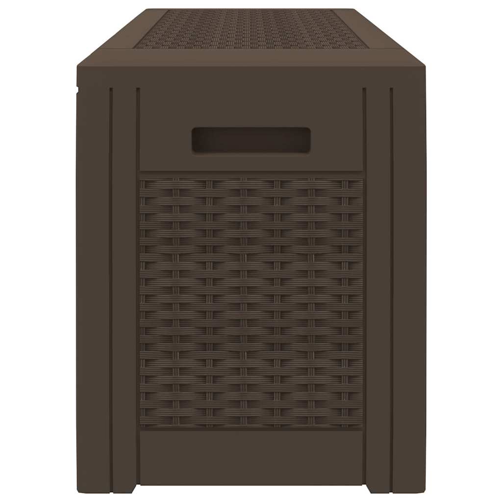 152196 vidaXL Garden Storage Box Brown 119x48x60 cm Polypropylene