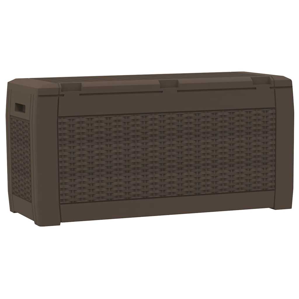152196 vidaXL Garden Storage Box Brown 119x48x60 cm Polypropylene