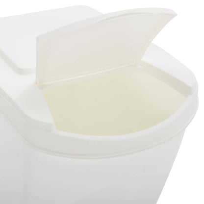Stackable Garbage Bin Boxes 4 pcs White 100 L Polypropylene