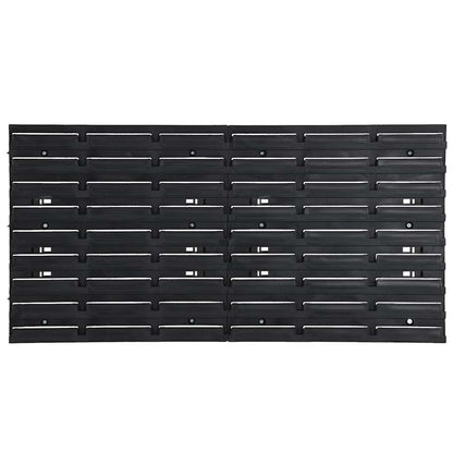 30 Piece Workshop Shelf Set Red and Black 77x39cm Polypropylene