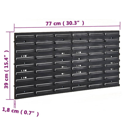 35 Piece Workshop Shelf Set Red and Black 77x39cm Polypropylene