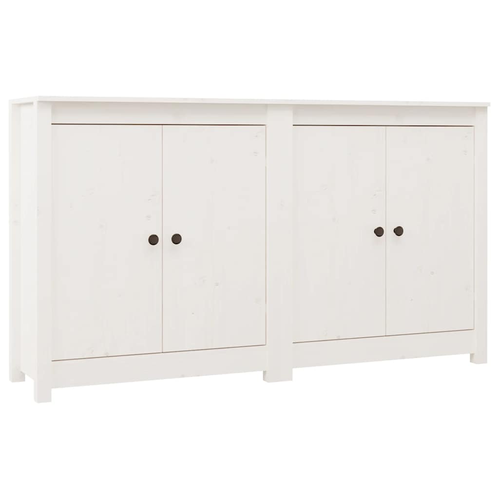 Sideboards 2 pcs White 70x35x80 cm Solid Wood Pine