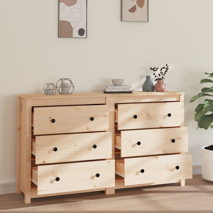 Sideboard 140x35x80 cm Solid Wood Pine