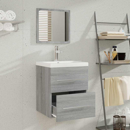 Sink Cabinet with Built-in Basin Grey Sonoma Engineered Wood