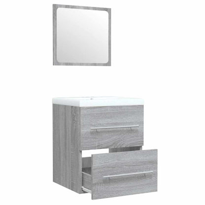 Sink Cabinet with Built-in Basin Grey Sonoma Engineered Wood
