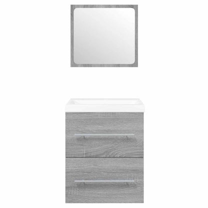 Sink Cabinet with Built-in Basin Grey Sonoma Engineered Wood