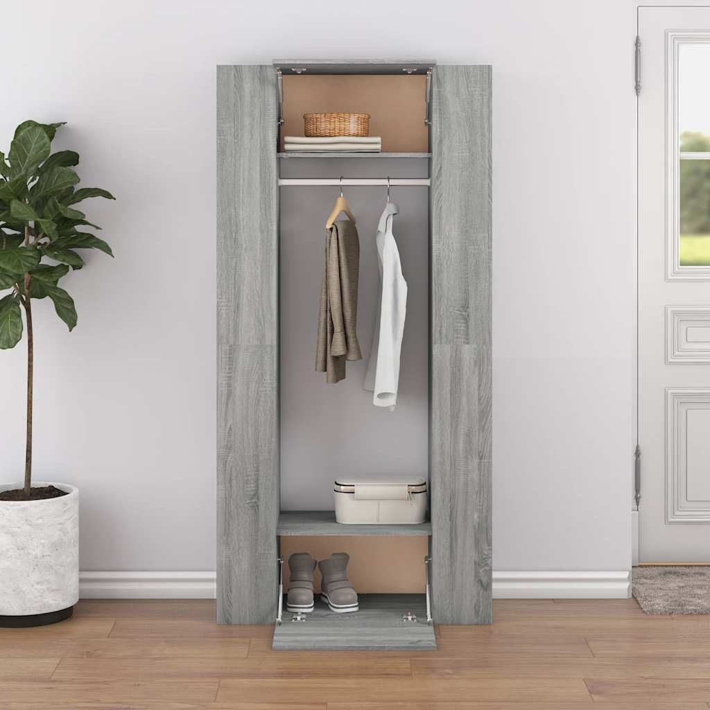 Hallway Cabinets 2 pcs Grey Sonoma Engineered Wood