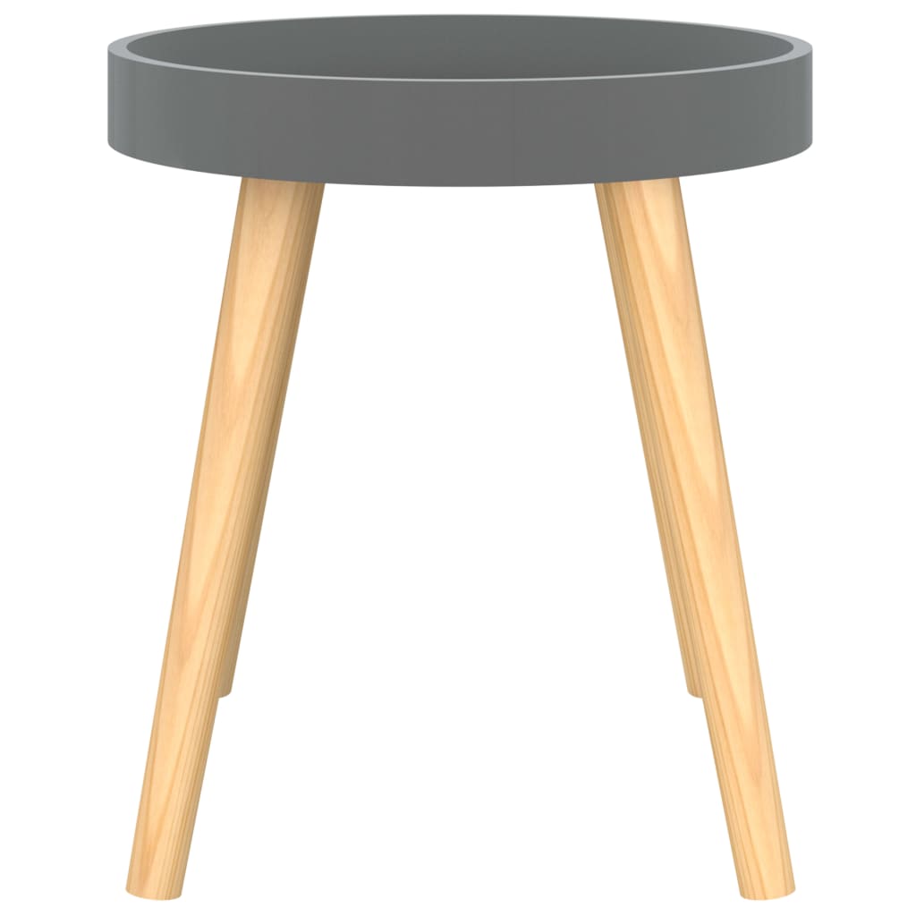 Side Table | Grey | Engineered Wood and Solid Pine | Small | Durable