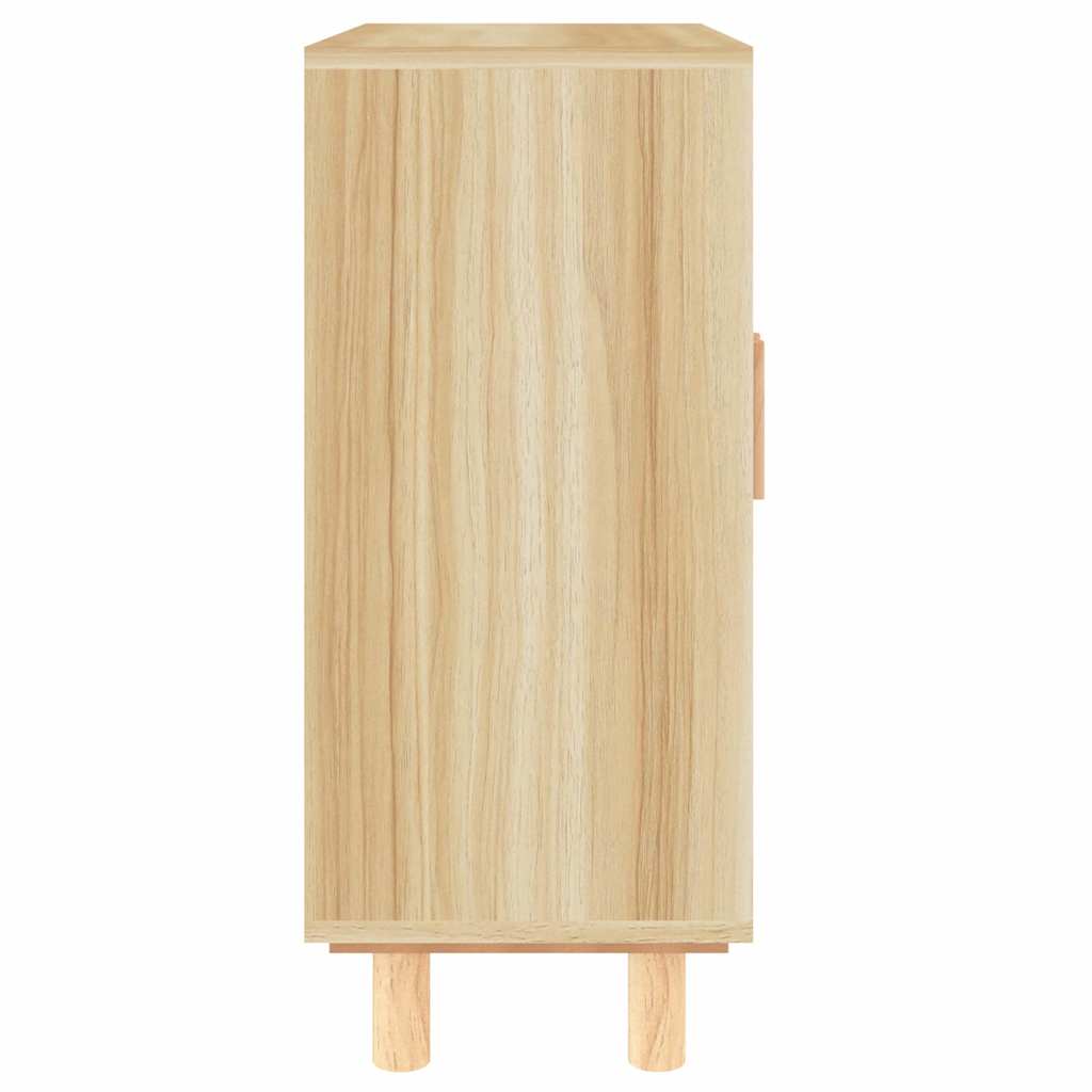 Sideboard Brown 60x30x70 cm Solid Wood Pine and Natural Rattan