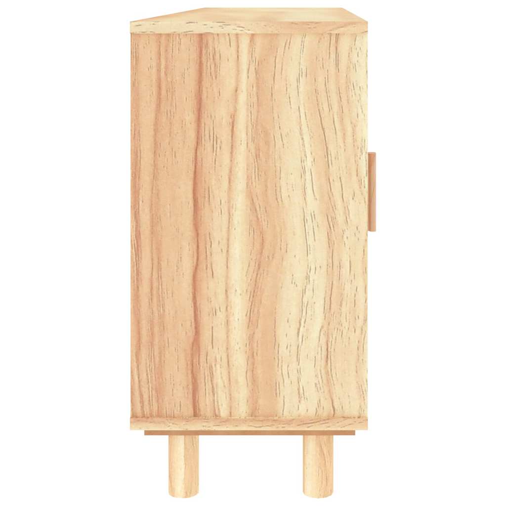 Sideboard Brown 105x30x60 cm Solid Wood Pine and Natural Rattan