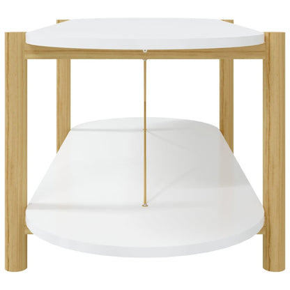 Coffee Table White 110x48x40 cm Engineered Wood