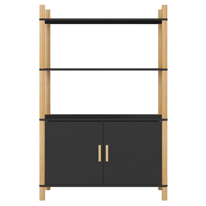 Highboard Black 80x40x121 cm Engineered Wood