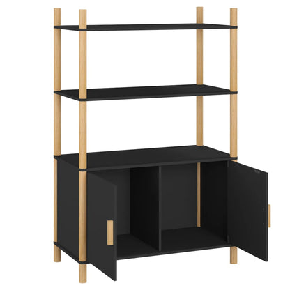 Highboard Black 80x40x121 cm Engineered Wood