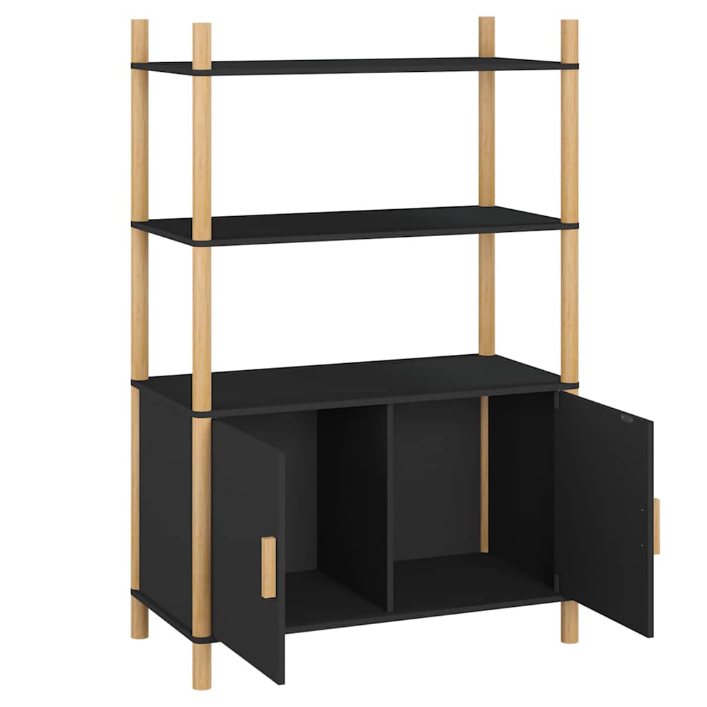 Highboard Black 80x40x121 cm Engineered Wood