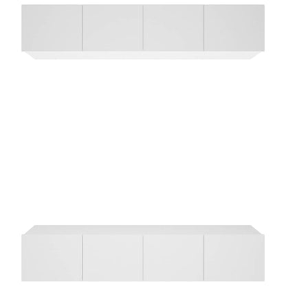 4 Piece TV Cabinet Set White 80x30x30 cm Engineered Wood