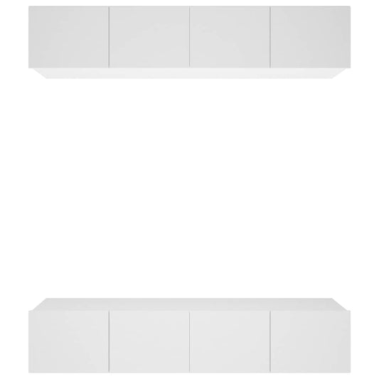 4 Piece TV Cabinet Set White 80x30x30 cm Engineered Wood