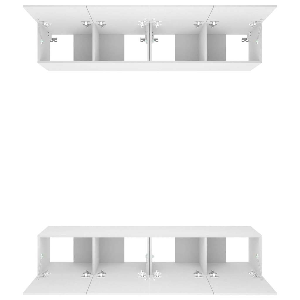 4 Piece TV Cabinet Set White 80x30x30 cm Engineered Wood