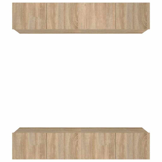 4 Piece TV Cabinet Set Sonoma Oak 80x30x30 cm Engineered Wood