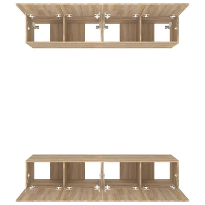4 Piece TV Cabinet Set Sonoma Oak 80x30x30 cm Engineered Wood