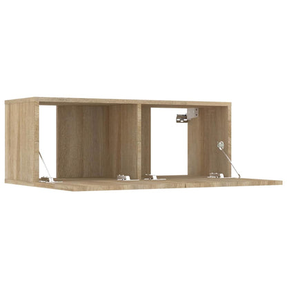 4 Piece TV Cabinet Set Sonoma Oak 80x30x30 cm Engineered Wood