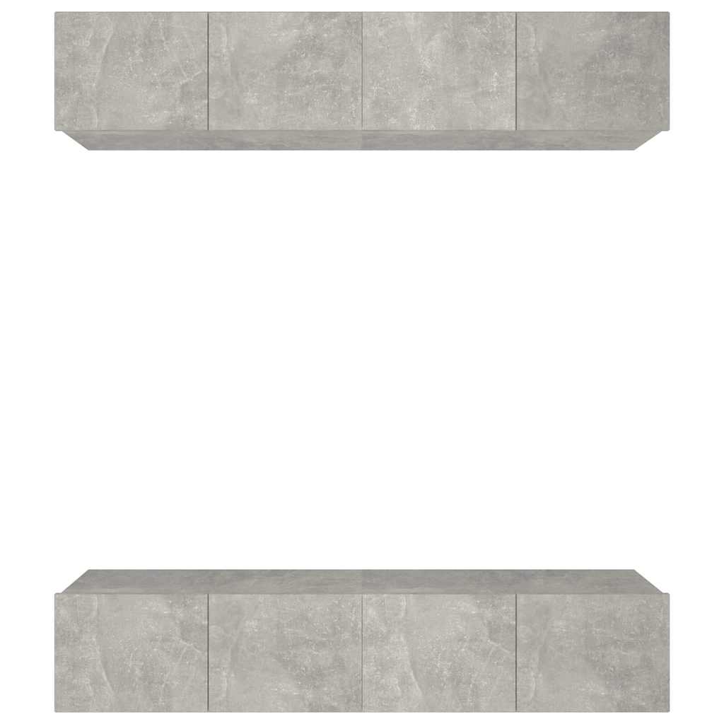 4 Piece TV Cabinet Set Concrete Grey 80x30x30 cm Engineered Wood