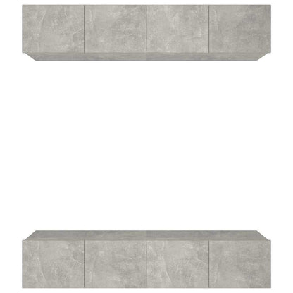 4 Piece TV Cabinet Set Concrete Grey 80x30x30 cm Engineered Wood