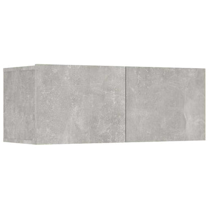 4 Piece TV Cabinet Set Concrete Grey 80x30x30 cm Engineered Wood
