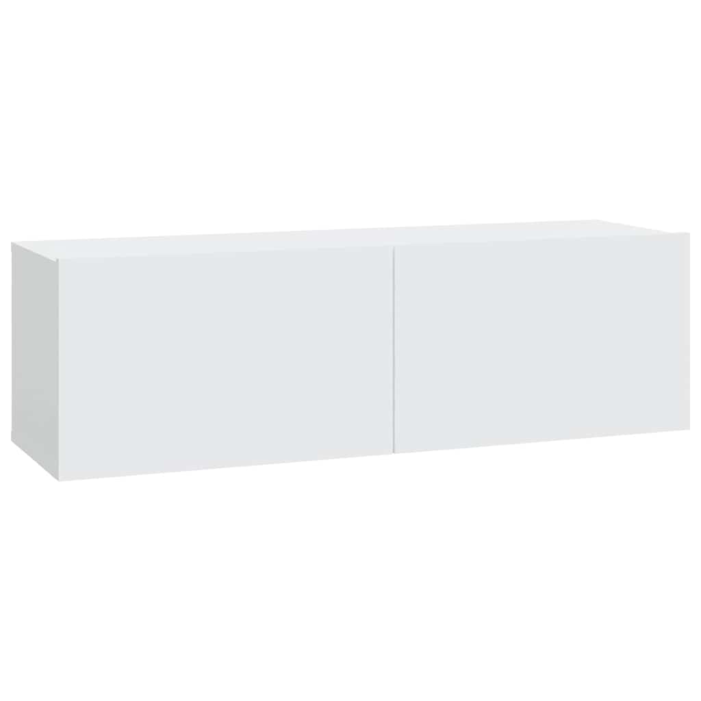 4 Piece Wall-mounted TV Cabinet Set White 100x30x30 cm