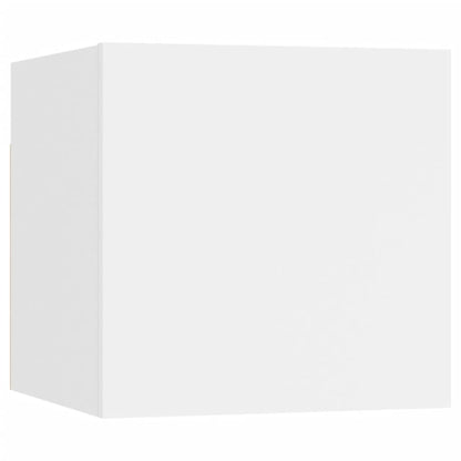8 Piece TV Cabinet Set White Engineered Wood