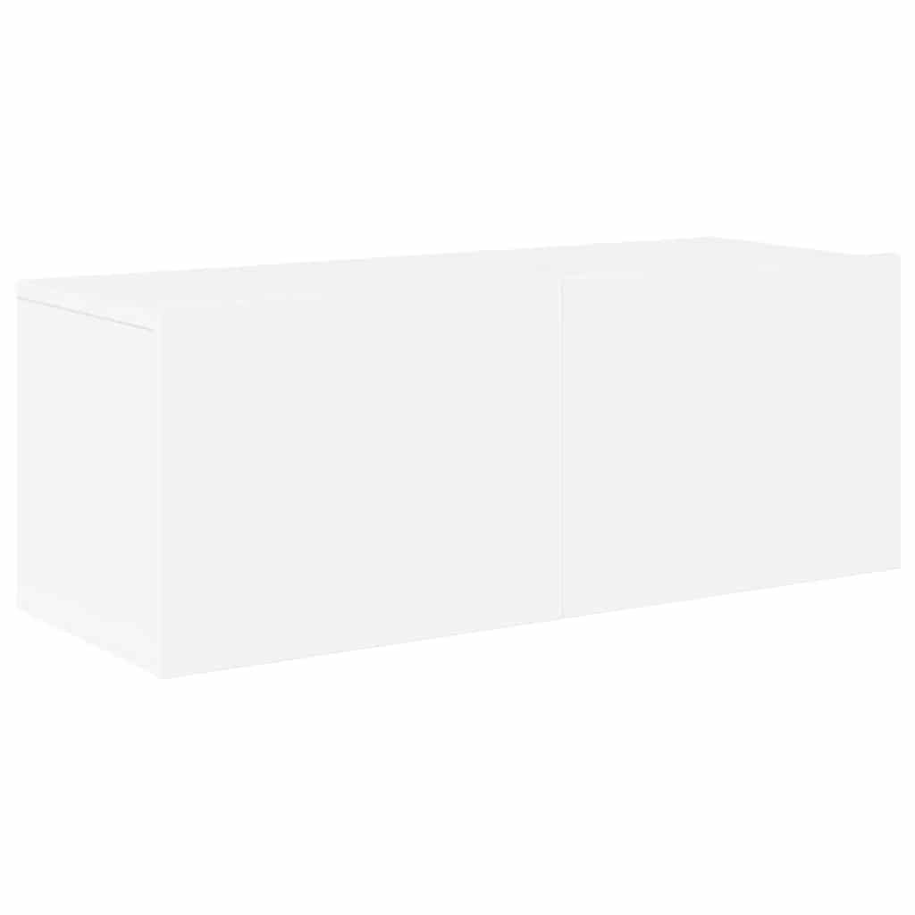 5 Piece TV Cabinet Set White Engineered Wood