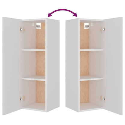 8 Piece TV Cabinet Set White Engineered Wood