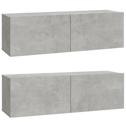 3 Piece TV Cabinet Set Concrete Grey Engineered Wood