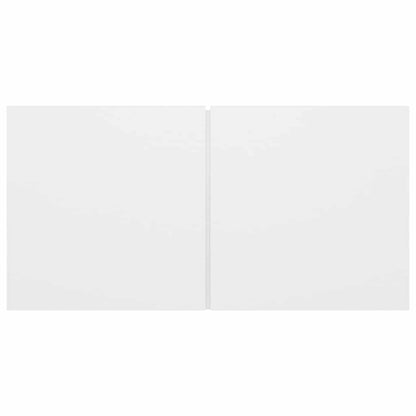 4 Piece TV Cabinet Set White Engineered Wood