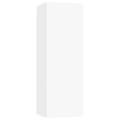 4 Piece TV Cabinet Set White Engineered Wood