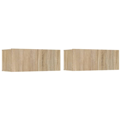 4 Piece TV Cabinet Set Sonoma Oak Engineered Wood