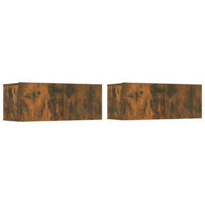 5 Piece TV Cabinet Set Smoked Oak Engineered Wood