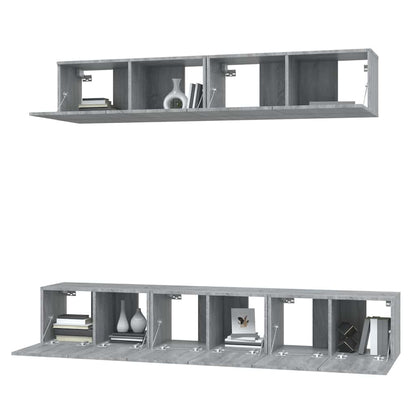 5 Piece TV Cabinet Set Grey Sonoma Engineered Wood