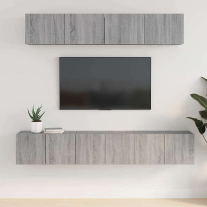 5 Piece TV Cabinet Set Grey Sonoma Engineered Wood
