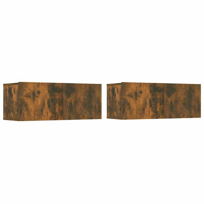 5 Piece TV Cabinet Set Smoked Oak Engineered Wood